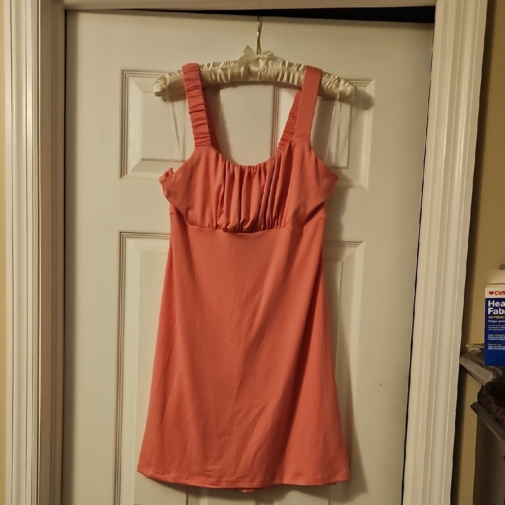 Coral Sleeveless Dress
